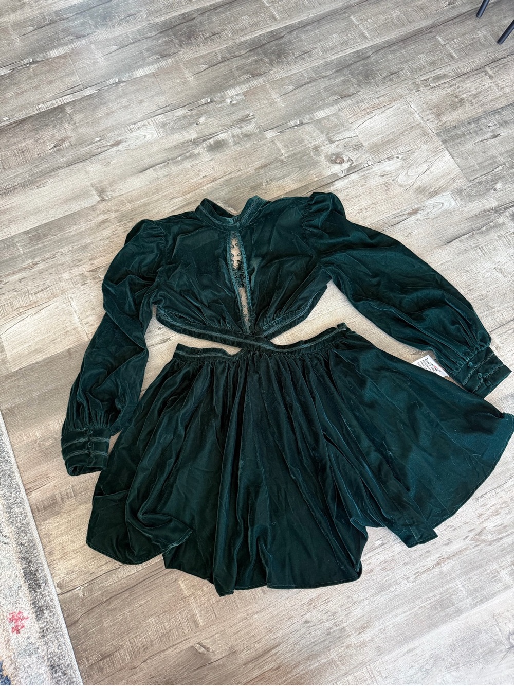 ASOS DESIGN Dark Green Velvet Dress